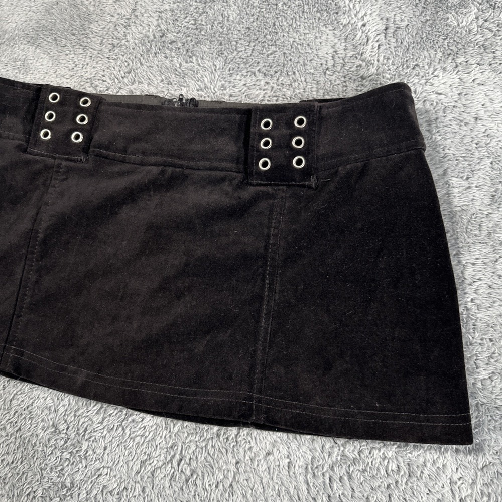Vintage Y2K Lip Service Black Mini Skirt Gothic Fetish Medium Witchy USA Grunge - Picture 3 of 13
